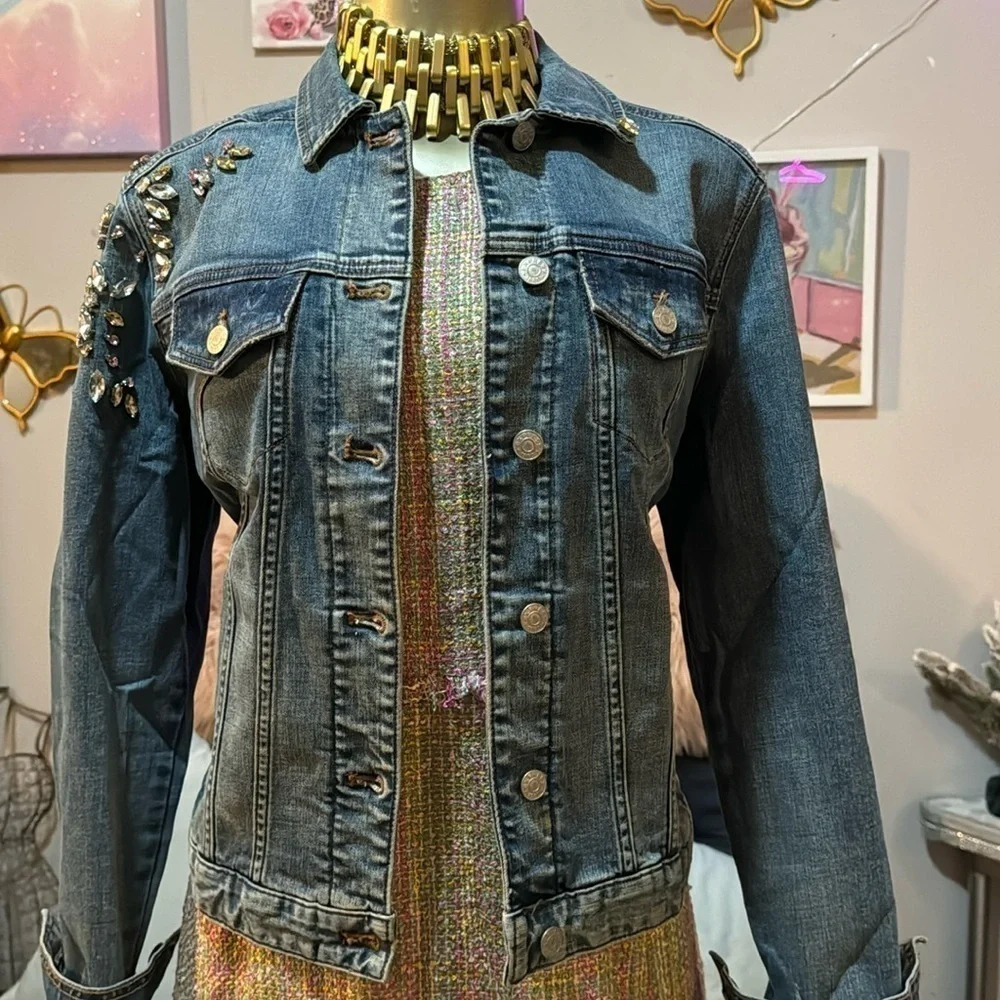 Express Jean jacket size S with jewels